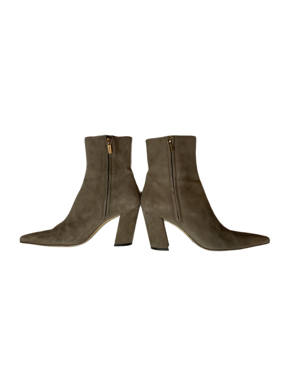 Authentic Jimmy Choo ZADIE Tan Boots EU 38/8US Designer Block Heels Mid Calf - Picture 15 of 16